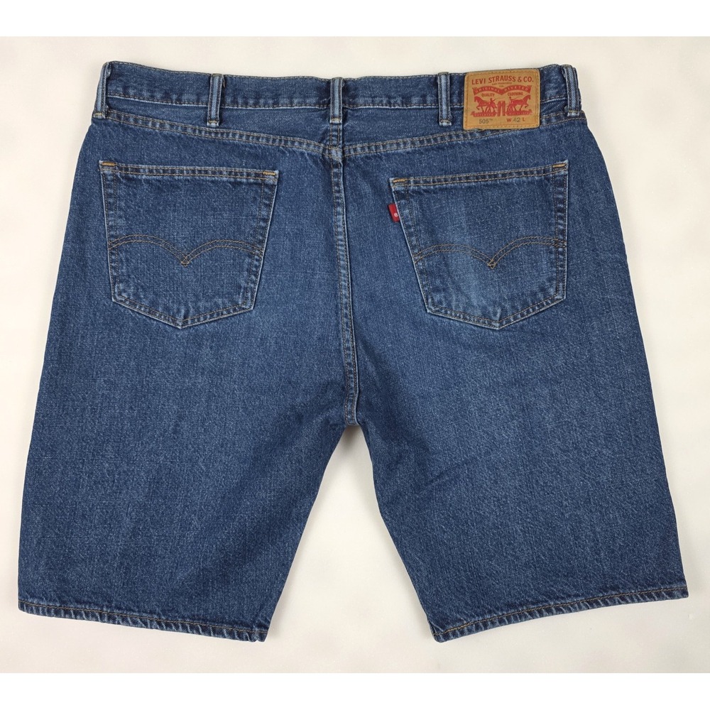 Levi's 505 42in Waist Mens Straight Fit Jean Shorts Medium Wash VGC